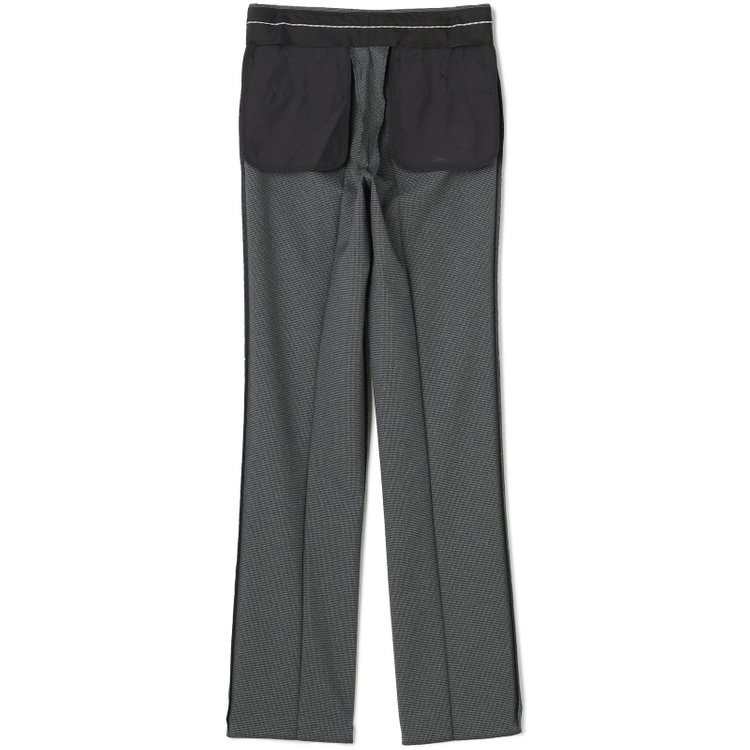 ジョンピアース 【JOHN PEARSE White】【秋冬】高機能ポリエステル 1タックスラックス/グレー＆ブラック×ハウンドトゥース/ウエストムーブ/ULTRA MOVE/裾上げ必要 グレー中間