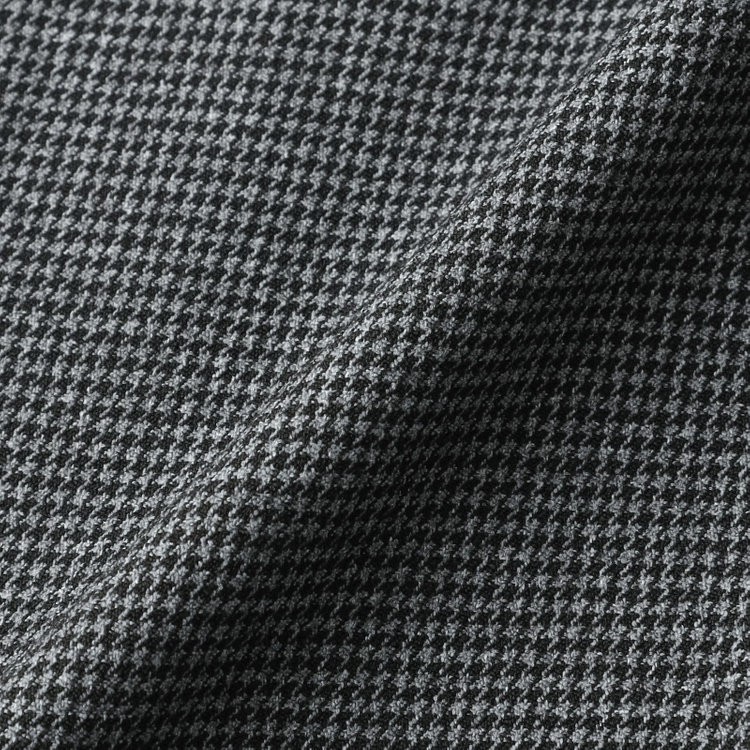 ジョンピアース 【JOHN PEARSE White】【秋冬】高機能ポリエステル 1タックスラックス/グレー＆ブラック×ハウンドトゥース/ウエストムーブ/ULTRA MOVE/裾上げ必要 グレー中間