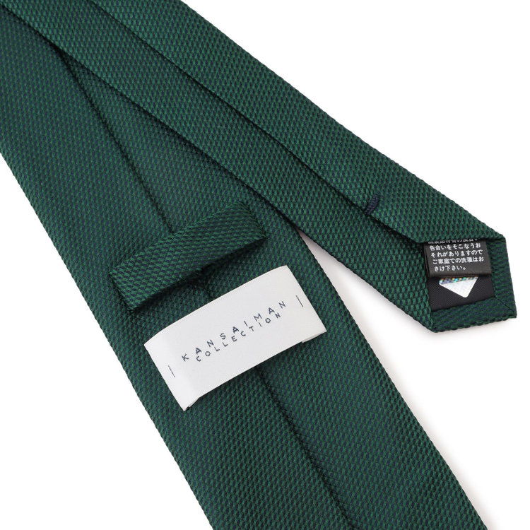 カンサイマンブルー 【イージーパーソナルカラータイ】【KANSAIMAN collection】シルクネクタイ＆ポケットチーフ付き/8.0㎝/冬 グリーン その他