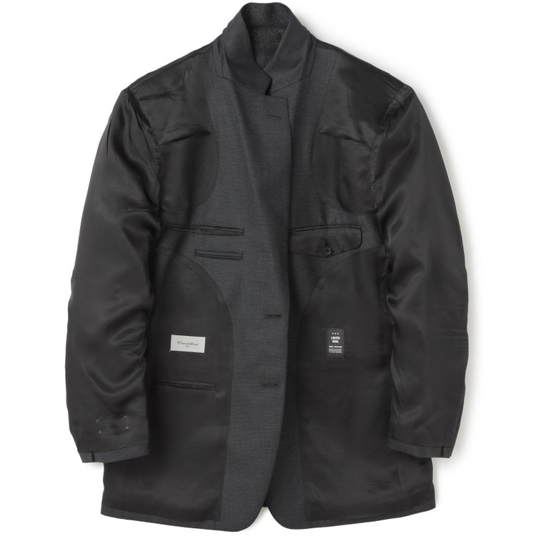 ドナートヴィンチ 【Donato Vinci Italy】【秋冬】2釦シングルスーツ 1タック/グレー×バーズアイ/REAL GRAY COLLECTION/NEW ZEALAND WOOL/SustainaBee Wool/※裾上げ必要 グレー濃色