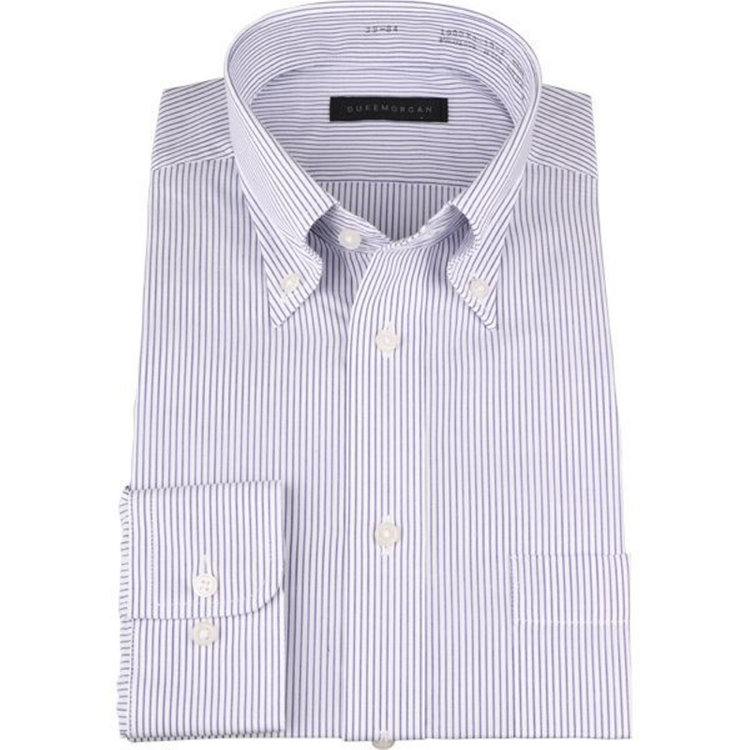 KONAKA　アウトレット 【WEB限定/OUTLET/汚れ・キズ等有】【DUKEMORGAN】【形態安定】ボタンダウンワイシャツ/ブルー×ストライプ ブルー系(青)