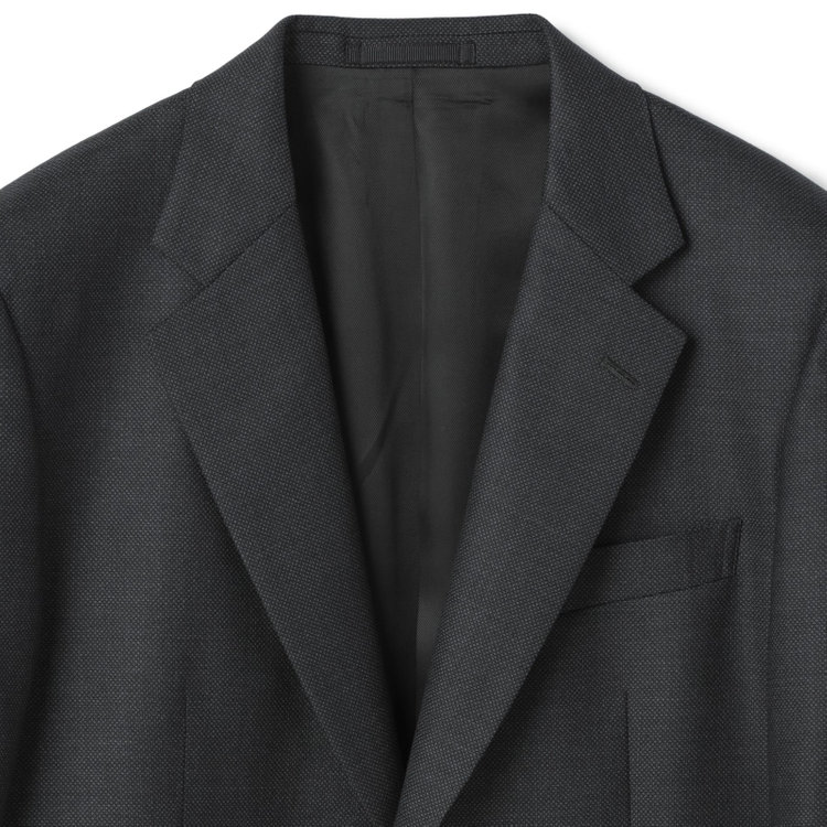 ドナートヴィンチ 【Donato Vinci Italy】【秋冬】2釦シングルスーツ 1タック/グレー×バーズアイ/REAL GRAY COLLECTION/NEW ZEALAND WOOL/SustainaBee Wool/※裾上げ必要 グレー濃色