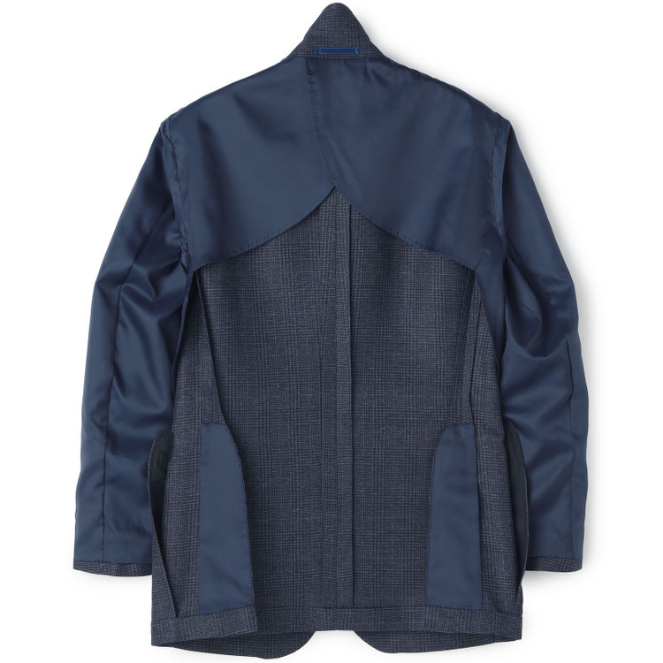 ＪＰコンフォート ネイビー 【JOHN PEARSE comfort navy】【春夏】2釦シングルジャケット/ネイビー×チェック/ULTRA MOVE/RIRANCHA/ウォッシャブル 紺中間