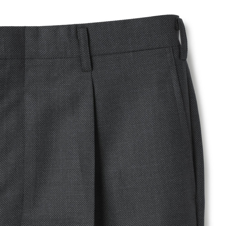 ドナートヴィンチ 【Donato Vinci Italy】【秋冬】2釦シングルスーツ 1タック/グレー×バーズアイ/REAL GRAY COLLECTION/NEW ZEALAND WOOL/SustainaBee Wool/※裾上げ必要 グレー濃色