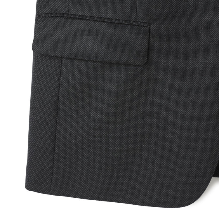ドナートヴィンチ 【Donato Vinci Italy】【秋冬】2釦シングルスーツ 1タック/グレー×バーズアイ/REAL GRAY COLLECTION/NEW ZEALAND WOOL/SustainaBee Wool/※裾上げ必要 グレー濃色