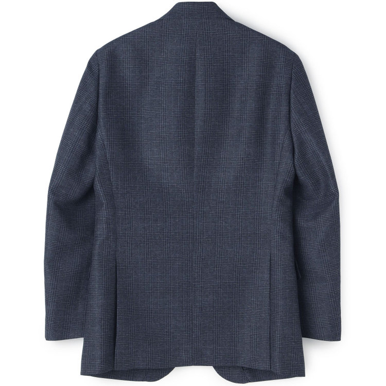 ＪＰコンフォート ネイビー 【JOHN PEARSE comfort navy】【春夏】2釦シングルジャケット/ネイビー×チェック/ULTRA MOVE/RIRANCHA/ウォッシャブル 紺中間