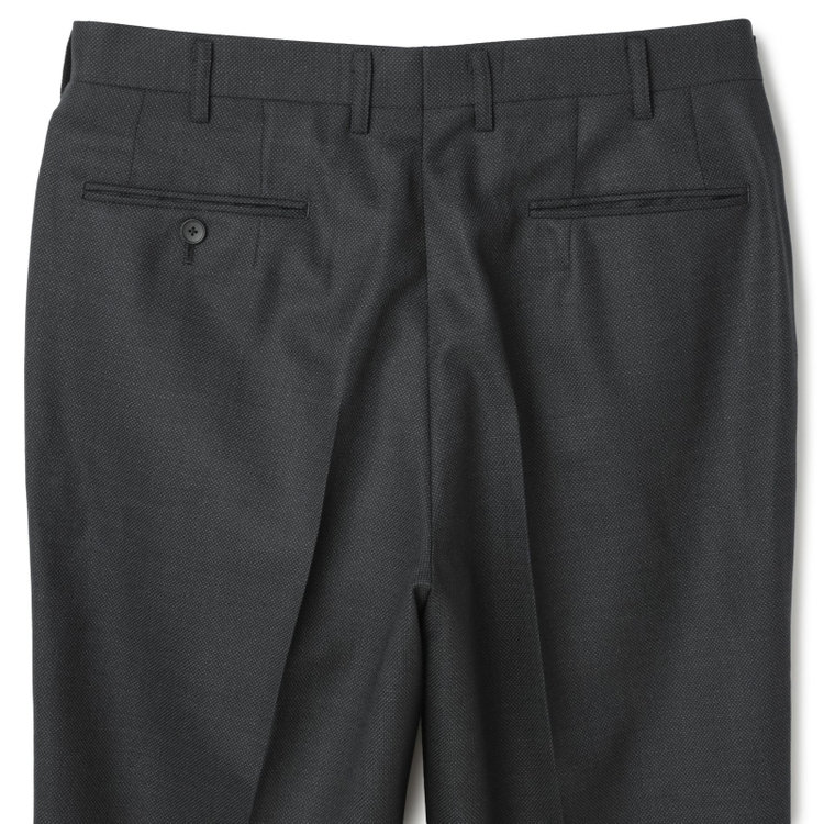 ドナートヴィンチ 【Donato Vinci Italy】【秋冬】2釦シングルスーツ 1タック/グレー×バーズアイ/REAL GRAY COLLECTION/NEW ZEALAND WOOL/SustainaBee Wool/※裾上げ必要 グレー濃色