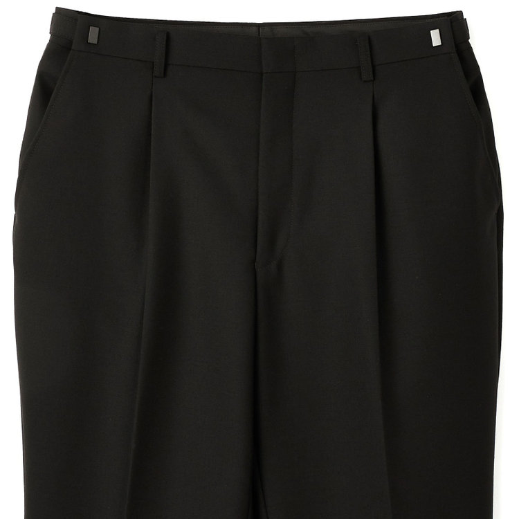 トゥルートップ 【TRUE TOP】【ベーシックシルエット】2釦シングルフォーマルスーツ 1タックパンツ/アジャスター付/※裾上げ必要 黒