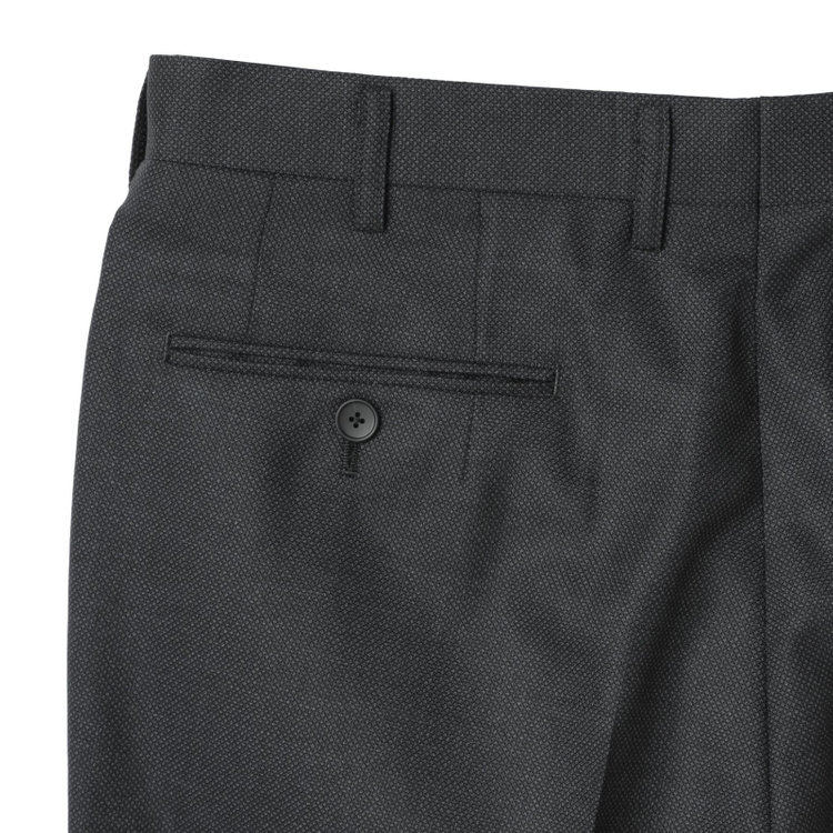 ドナートヴィンチ 【Donato Vinci Italy】【秋冬】2釦シングルスーツ 1タック/グレー×バーズアイ/REAL GRAY COLLECTION/NEW ZEALAND WOOL/SustainaBee Wool/※裾上げ必要 グレー濃色