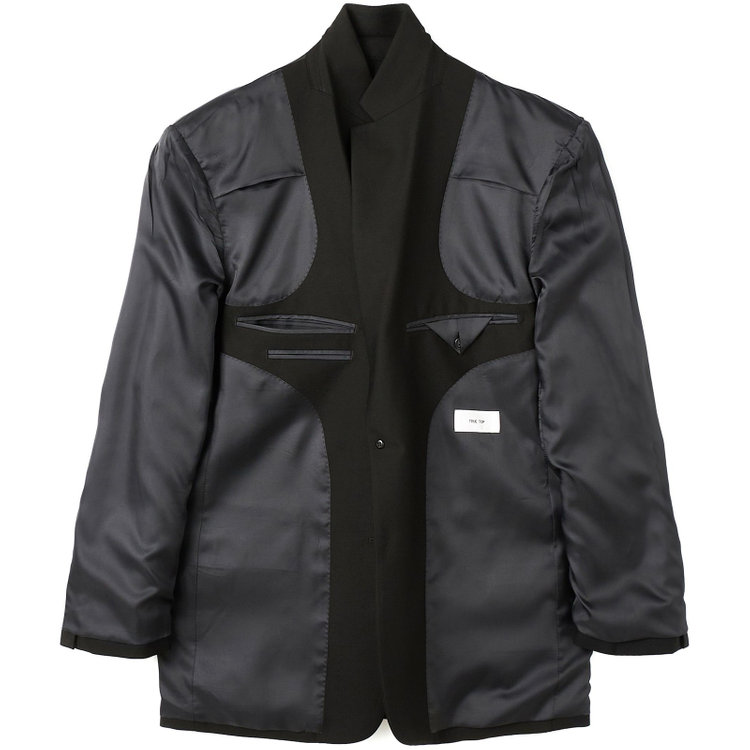 トゥルートップ 【TRUE TOP】【ベーシックシルエット】2釦シングルフォーマルスーツ 1タックパンツ/アジャスター付/※裾上げ必要 黒