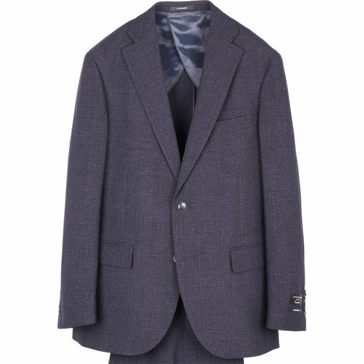 ＪＰ コンフォート 【JOHN PEARSE comfort】【秋冬】コーディネートパンツ付/2釦シングルスーツ ショートタック/ネイビー×チェック+グレー×ソリッドパンツ/ULTRA MOVE/TRABEST/ウォッシャブル/ストレッチ ネイビー系(紺)