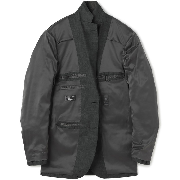 ＪＰ コンフォート 【JOHN PEARSE comfort】【秋冬】2釦シングルスーツ ショートタック/グリーングレー×チェック/REAL GRAY/NEW ZEALAND WOOLSHOWER CLEAN/SustainaBee Wool/※裾上げ必要 緑中間