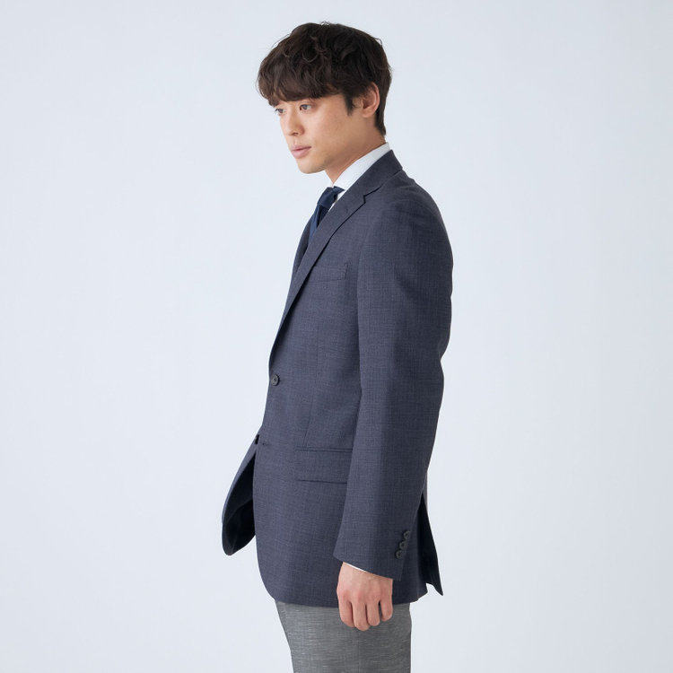 ドナートヴィンチ 【Donato Vinci Italy】【春夏】ウールリネンシルクブレンド2釦シングルジャケット/ネイビー 紺濃色