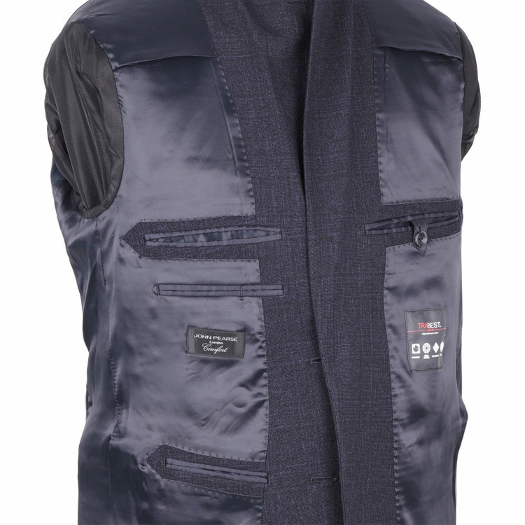 ＪＰ コンフォート 【JOHN PEARSE comfort】【秋冬】コーディネートパンツ付/2釦シングルスーツ ショートタック/ネイビー×チェック+グレー×ソリッドパンツ/ULTRA MOVE/TRABEST/ウォッシャブル/ストレッチ ネイビー系(紺)