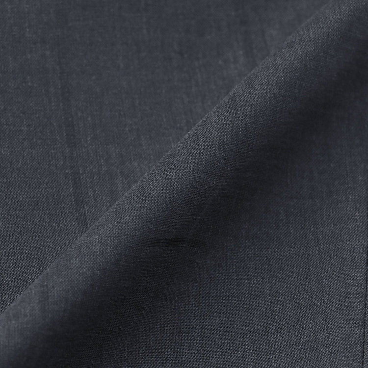 ジョンピアースブラック 【JOHN PEARSE Black SELECT LINE】【春夏】ウールブレンド 0タックパンツ/グレー×チェック/ウエストムーブ仕様/ULTRA LIGHT SPEC※裾上げ必要 グレー濃色