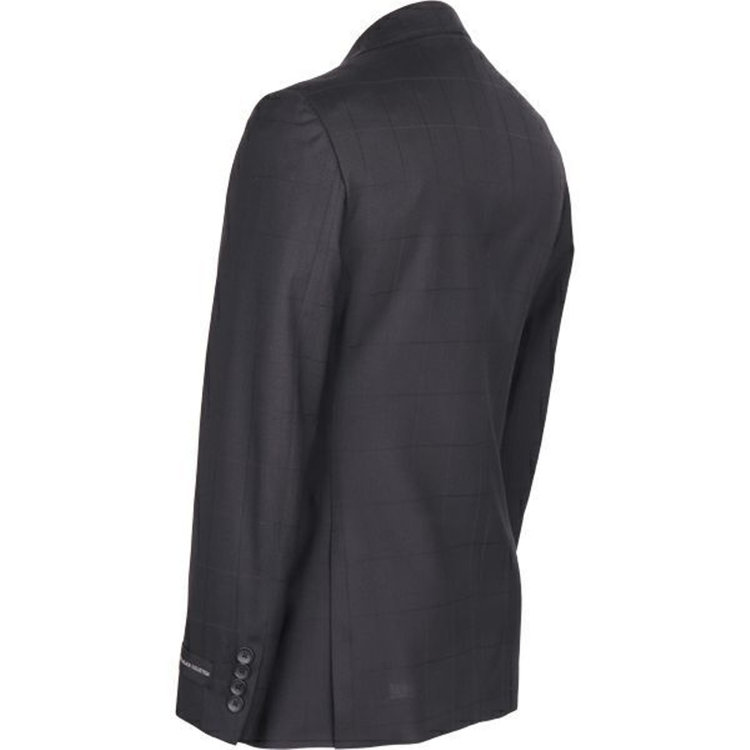 ＪＰ コンフォート 【JOHN PEARSE comfort】【春夏】2釦シングルスーツ 1タック/ブラック×ウィンドペン/NEW ZEALAND LIMITED WOOL/REAL BLACK COLLECTION ブラック系(黒)