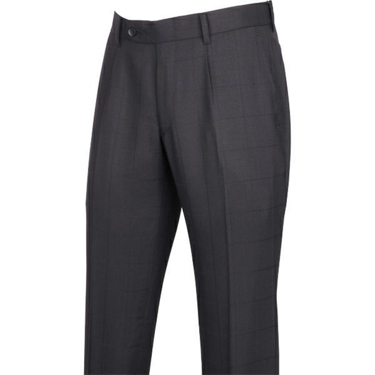 ＪＰ コンフォート 【JOHN PEARSE comfort】【春夏】2釦シングルスーツ 1タック/ブラック×ウィンドペン/NEW ZEALAND LIMITED WOOL/REAL BLACK COLLECTION ブラック系(黒)