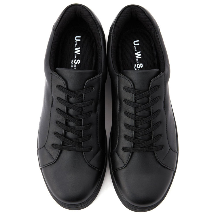ＵＷＳ ＷＯＲＫ 【ULTRA WORK SHOES】Bizスニーカー ノーハンズ仕様！ビジカジ・インターン対応/ブラック 黒
