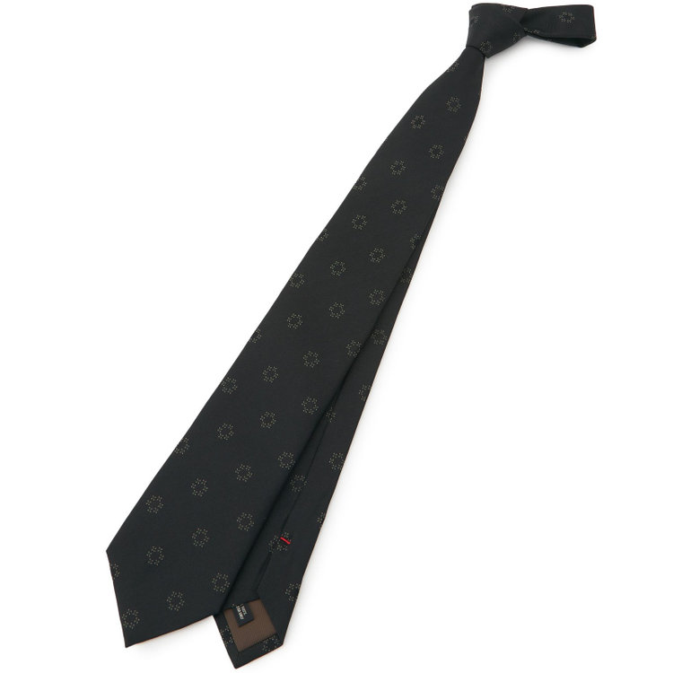 ドナートヴィンチ 【名品】【Donato Vinci Italy】シルク小紋柄ネクタイ 8.5cm;幅/ダークグリーン/MADE IN JAPAN その他