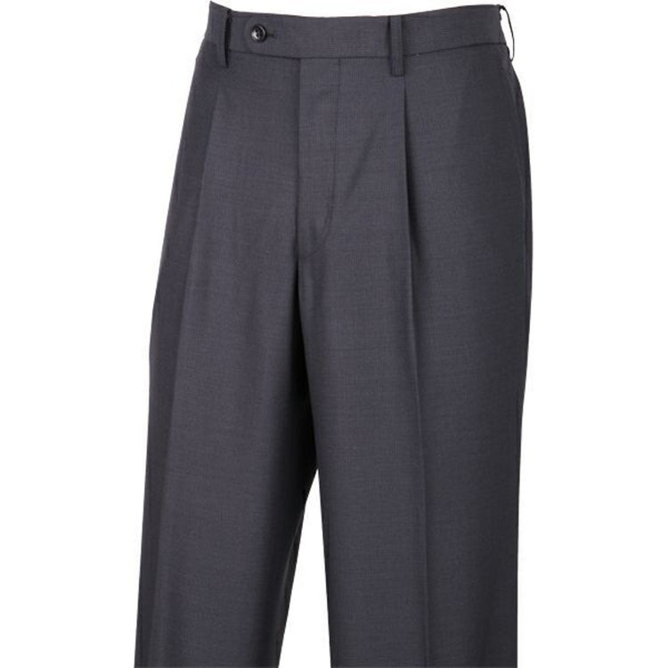 トゥルートップ 【TRUE TOP】【秋冬】スペアパンツ付き/2釦シングルスーツ 1タック/グレー×ソリッド グレー系(灰)