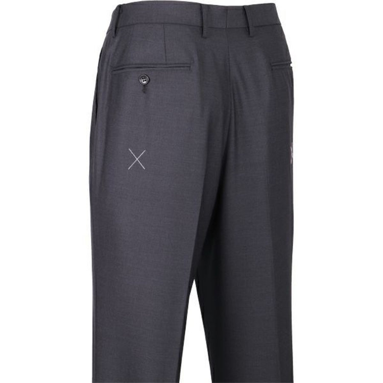 トゥルートップ 【TRUE TOP】【秋冬】スペアパンツ付き/2釦シングルスーツ 1タック/グレー×ソリッド グレー系(灰)