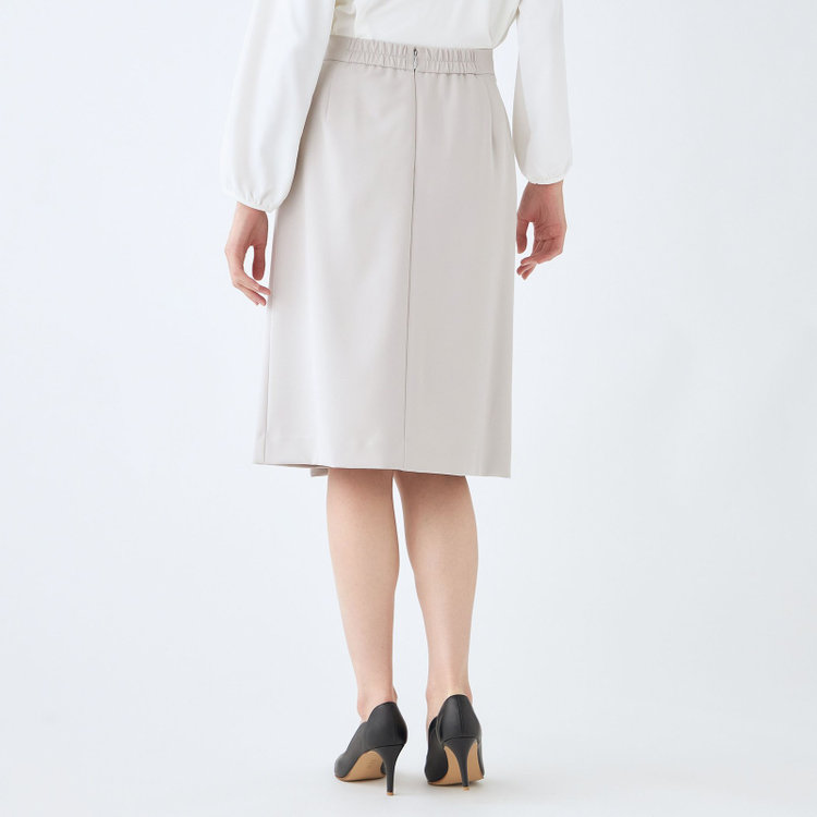 ＭＩＲＵＭ 【mirum purple】【年間】ラップ風フレアスカート/グレージュ グレー淡色