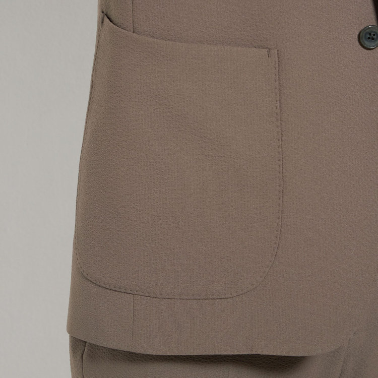 ハイスペックモーション 【HIGH SPEC MOTION】【春夏】ポリエステル2釦シングルジャケット/ブラウン 茶淡色