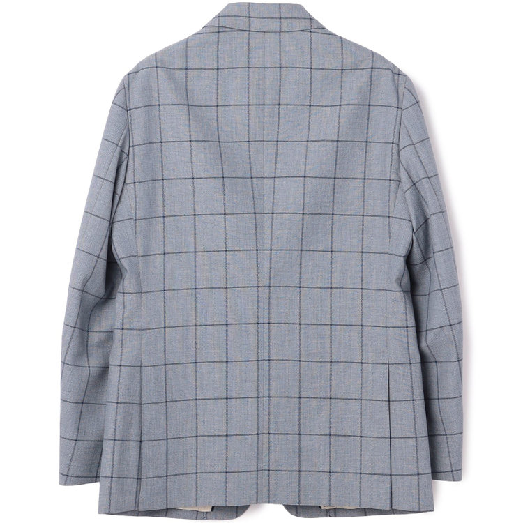 スタンリーブラッカ 【stanley blacker new york】【春夏】2釦ジャケット/グレー×ウィンドペン グレー淡色
