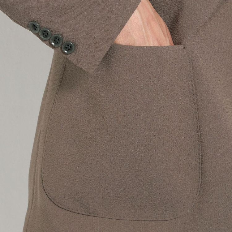 ハイスペックモーション 【HIGH SPEC MOTION】【春夏】ポリエステル2釦シングルジャケット/ブラウン 茶淡色