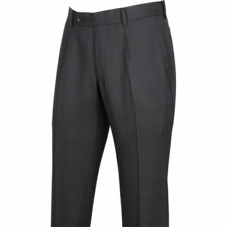 ＪＰ コンフォート 【JOHN PEARSE comfort】【春夏】2釦シングルスーツ 1タック/ブラック×ウィンドペン/NEW ZEALAND LIMITED WOOL/REAL BLACK COLLECTION ブラック系(黒)