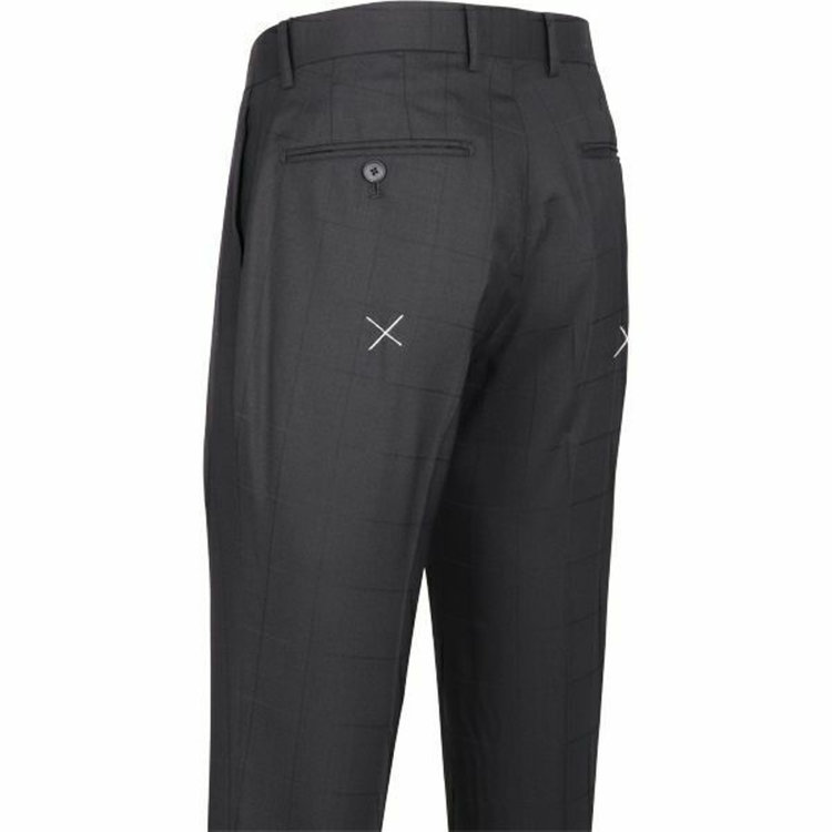 ＪＰ コンフォート 【JOHN PEARSE comfort】【春夏】2釦シングルスーツ 1タック/ブラック×ウィンドペン/NEW ZEALAND LIMITED WOOL/REAL BLACK COLLECTION ブラック系(黒)