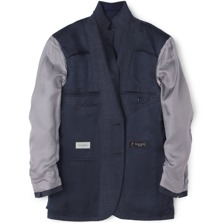 ドナートヴィンチ 【Donato Vinci Italy】【春夏】ウールリネンシルクブレンド2釦シングルジャケット/ネイビー 紺濃色