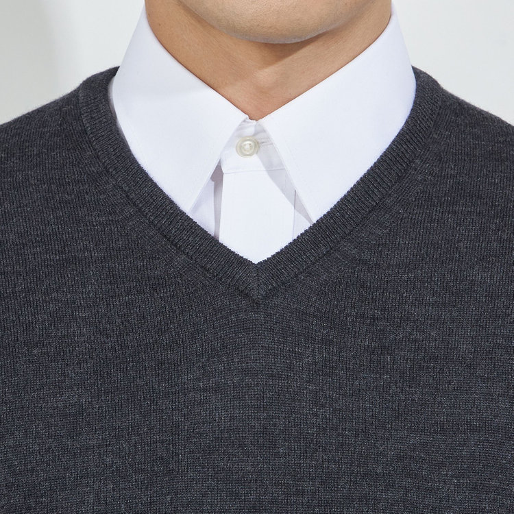 ＪＰコンフォート ネイビー 【JOHN PEARSE comfort navy】【秋冬】Vネックセーター/グレー グレー濃色