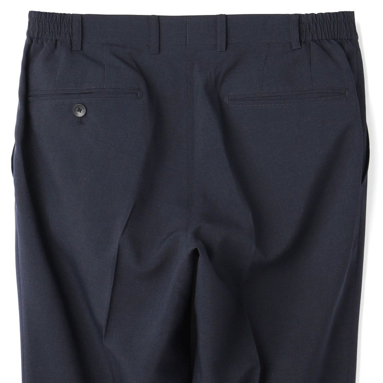 ＪＰ コンフォート 【JOHN PEARSE comfort】【春夏】2釦シングルスリーピーススーツ ショートタック/ネイビー×マイクロチェック/ULTRA MOVE/※裾上げ必要 紺中間