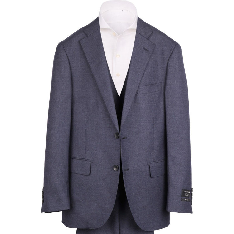 ＪＰ コンフォート 【JOHN PEARSE comfort】【秋冬】7WAY コーディネイトパンツ付き/2釦シングルスリーピーススーツ ショートタック/ネイビー×ソリッド+グレーパンツ/ULTRA MOVE/ウエストシャーリング/ウォッシャブル/ストレッチ ネイビー系(紺)