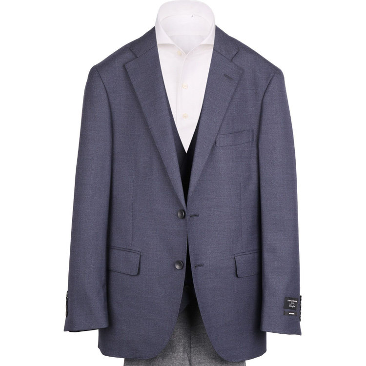 ＪＰ コンフォート 【JOHN PEARSE comfort】【秋冬】7WAY コーディネイトパンツ付き/2釦シングルスリーピーススーツ ショートタック/ネイビー×ソリッド+グレーパンツ/ULTRA MOVE/ウエストシャーリング/ウォッシャブル/ストレッチ ネイビー系(紺)