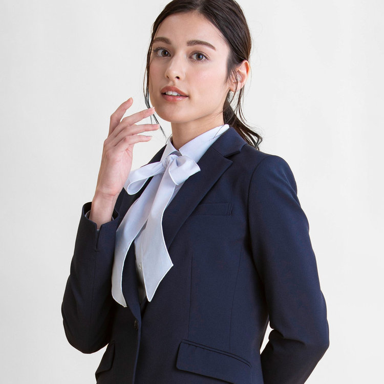 ナチュラル　ビューティー 【NATURAL BEAUTY】リボン取り外しブラウス/グレー×ドビードット グレー淡色