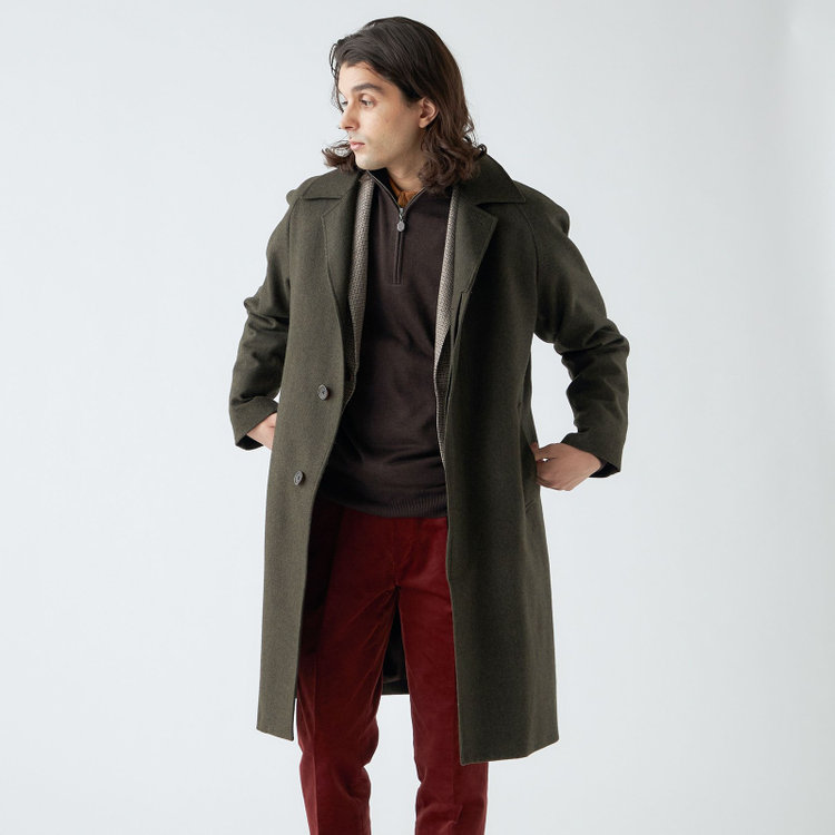 スタンリーブラッカ 【stanley blacker new york】【秋冬】2釦シングルガンクラブチェックジャケット/ベージュ 茶淡色