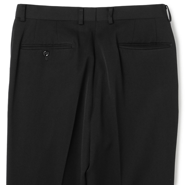 ジョンピアース 【JOHN PEARSE White】【秋冬】2釦シングルフォーマルスーツ 1タックパンツ/濃染加工/生活撥水/パンツアジャスター付き/※裾上げ必要 黒