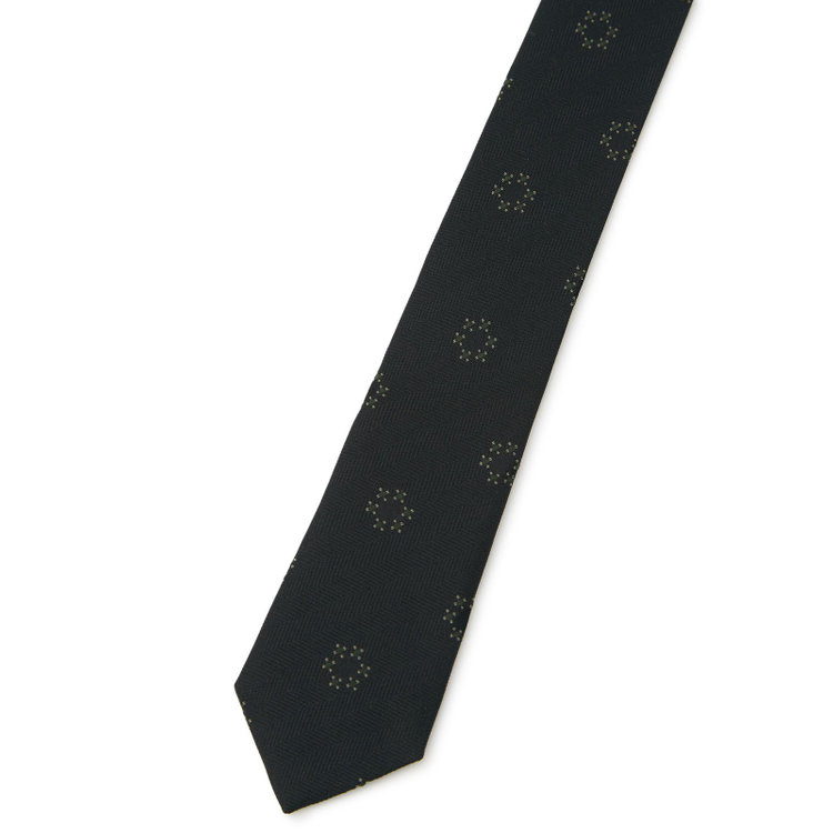 ドナートヴィンチ 【名品】【Donato Vinci Italy】シルク小紋柄ネクタイ 8.5cm;幅/ダークグリーン/MADE IN JAPAN その他