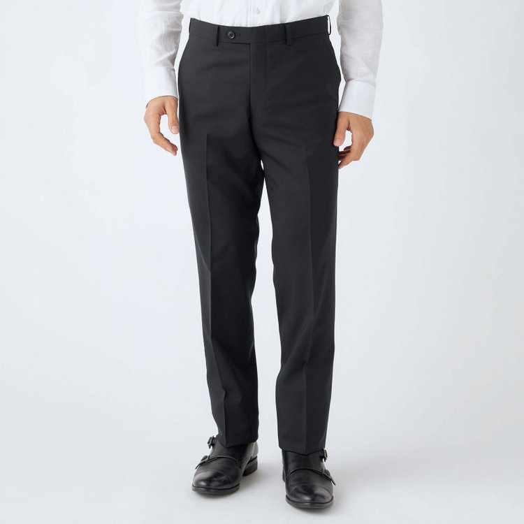 ＪＰセレクトライン 【JOHN PEARSE Black SELECT LINE】【年間】2釦シングルスーツ/ブラック×ソリッド/SHOWER CLEAN/※裾上げ必要 黒