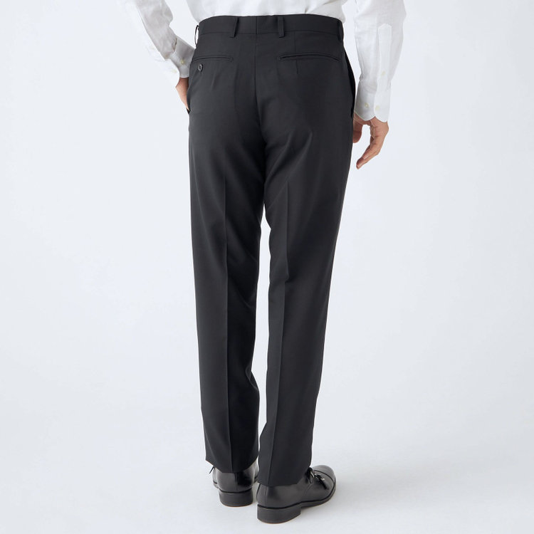 ＪＰセレクトライン 【JOHN PEARSE Black SELECT LINE】【年間】2釦シングルスーツ/ブラック×ソリッド/SHOWER CLEAN/※裾上げ必要 黒