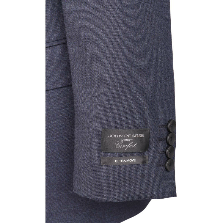ＪＰ コンフォート 【JOHN PEARSE comfort】【秋冬】7WAY コーディネイトパンツ付き/2釦シングルスリーピーススーツ ショートタック/ネイビー×ソリッド+グレーパンツ/ULTRA MOVE/ウエストシャーリング/ウォッシャブル/ストレッチ ネイビー系(紺)
