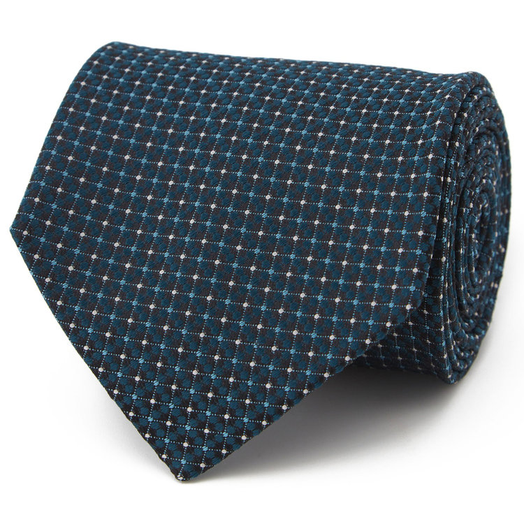 ドナートヴィンチ 【Donato Vinci Italy】シルク小紋柄ネクタイ 8.5cm幅/グリーン/MADE IN JAPAN その他