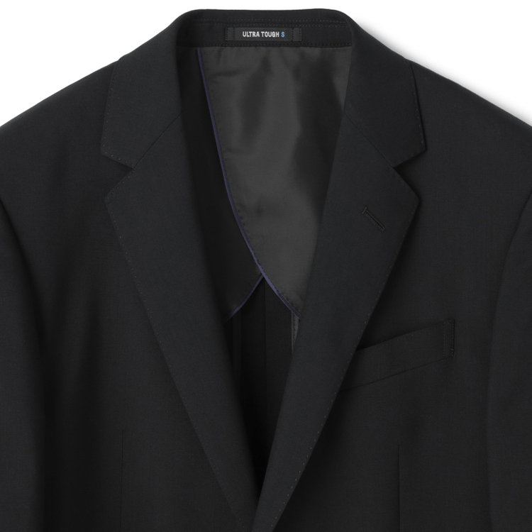 ＪＰセレクトライン 【JOHN PEARSE Black SELECT LINE】【年間】2釦シングルスーツ/ブラック×ソリッド/SHOWER CLEAN/※裾上げ必要 黒