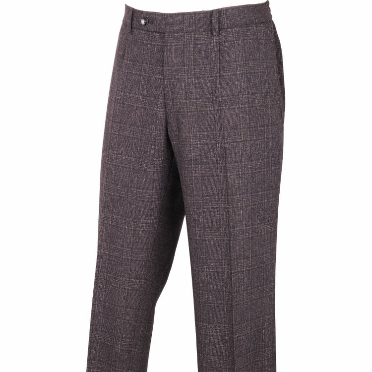 ＪＰ コンフォート 【JOHN PEARSE comfort】【秋冬】コーディネートパンツ付/2釦シングルスーツ ショートタック/ブラウン×チェック+グレー×ソリッドパンツ/ULTRA MOVE/TRABEST/ウォッシャブル/ストレッチ ブラウン系(茶)