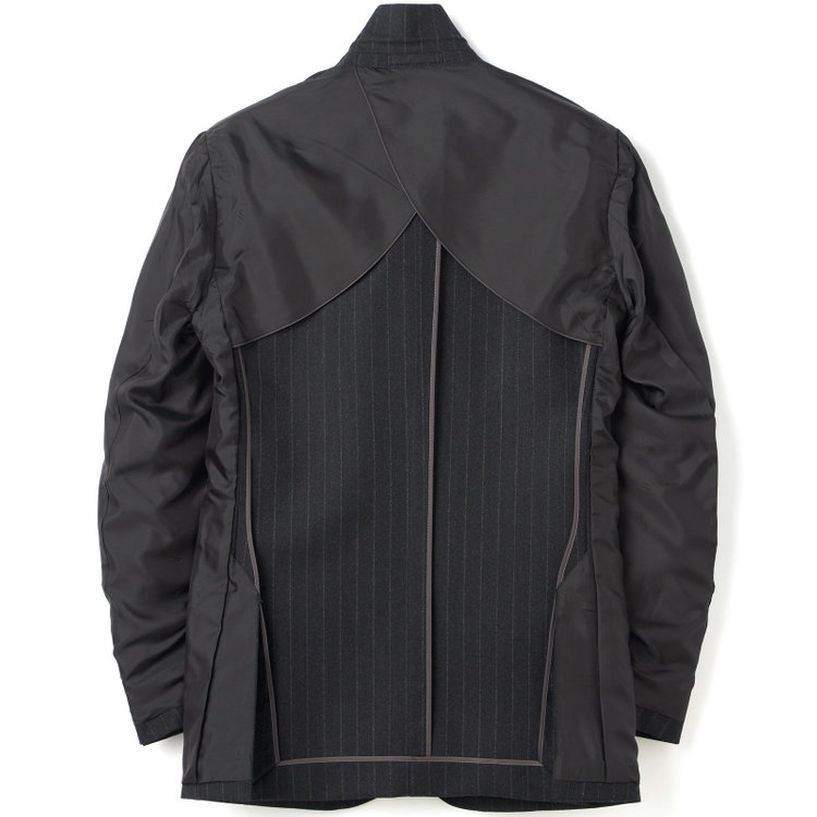 ＪＰ コンフォート 【JOHN PEARSE comfort】【秋冬】2釦シングルスーツ ショートタック/グレー×ストライプ/REAL GRAY/NEW ZEALAND WOOLSHOWER CLEAN/SustainaBee Wool/※裾上げ必要 グレー濃色