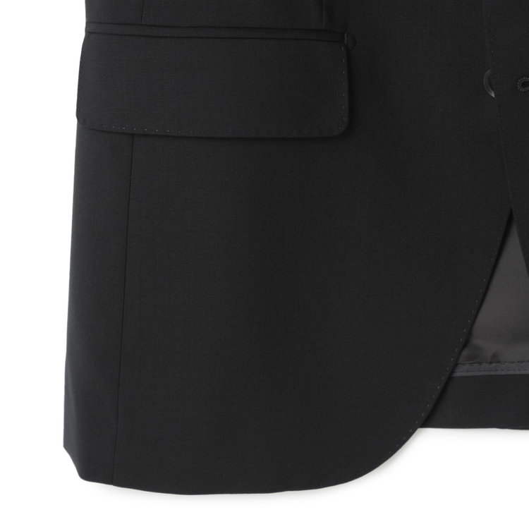 ＪＰセレクトライン 【JOHN PEARSE Black SELECT LINE】【年間】2釦シングルスーツ/ブラック×ソリッド/SHOWER CLEAN/※裾上げ必要 黒