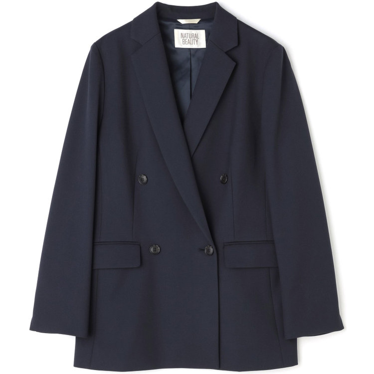 ナチュラル　ビューティー 【NATURAL BEAUTY】【年間】4釦1掛けダブルジャケット/ネイビー 紺中間