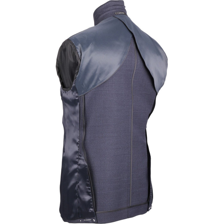 ＪＰ コンフォート 【JOHN PEARSE comfort】【秋冬】7WAY コーディネイトパンツ付き/2釦シングルスリーピーススーツ ショートタック/ネイビー×ソリッド+グレーパンツ/ULTRA MOVE/ウエストシャーリング/ウォッシャブル/ストレッチ ネイビー系(紺)